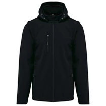 3 rétegű unisex softshell kapucnis dzseki levehető ujjal