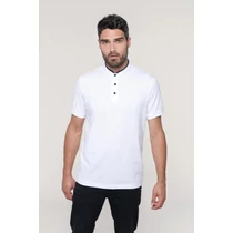 Men&#039;s short sleeve polo shirt with mandarin collar