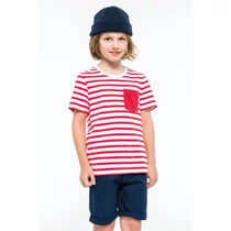 Kids&#039; striped short sleeve sailor t-shirt with pocket