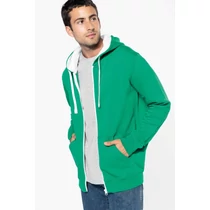 Men&#039;s contrast hooded full zip sweatshirt