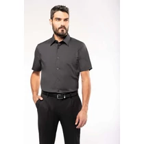 Short-sleeved cotton/elastane shirt