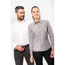 Ladies&#039; long-sleeved oxford shirt