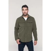 Sherpa-lined fleece overshirt