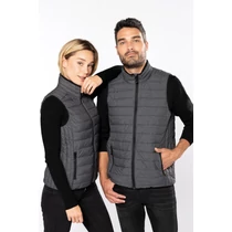Ladies&#039; lightweight sleeveless fake down jacket