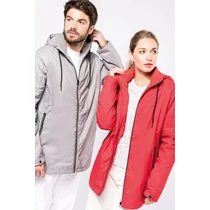 Unisex hooded jacket with micro-polarfleece lining