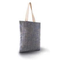 100%-ban természetes fonalfestett juta táska