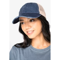 Környezetbarát uniszex kopott hatású hálós sapka