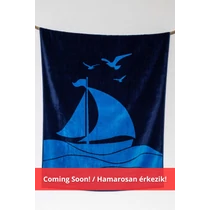 Olima „sailing boat” yd velour beach towel