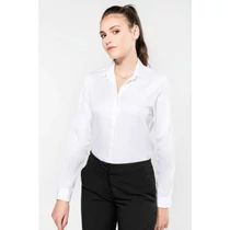 Ladies&#039; long-sleeved twill shirt