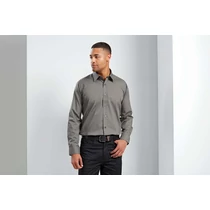 Men’s long sleeve fitted poplin shirt