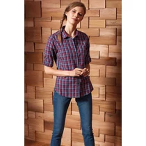 &#039;sidehill&#039; check - women&#039;s long sleeve cotton shirt
