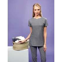 ‘viola&#039; linen-look cut neck beauty tunic