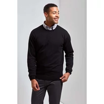 Men&#039;s crew neck cotton rich knitted sweater