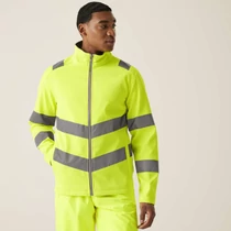 Hi-vis pro contract ablaze 2 layer softshell jacket (class 3)