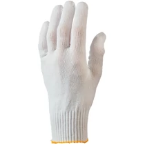 Kötött, vékony fehér poliamid kesztyű, 3 szálas, rugalmas
