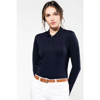 Ladies' long-sleeved supima® polo shirt