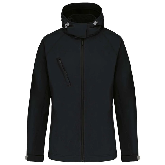 Levehető kapucnis női softshell kabát