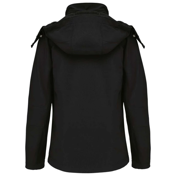 Levehető kapucnis női softshell kabát