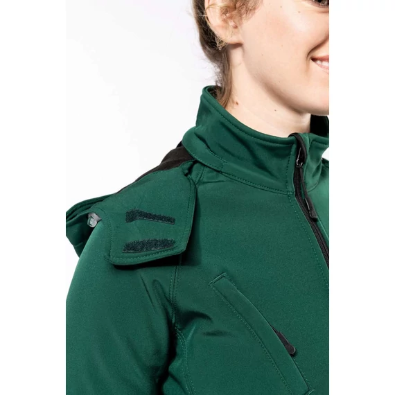 Levehető kapucnis női softshell kabát