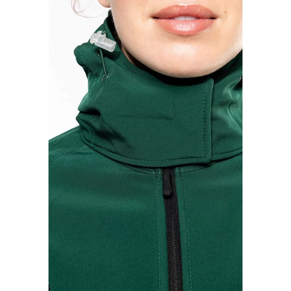 Levehető kapucnis női softshell kabát