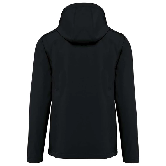 3 rétegű unisex softshell kapucnis dzseki levehető ujjal