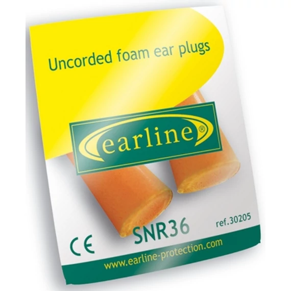Earline lekerekített PU füldugó SNR 36dB (200 db/csomag)