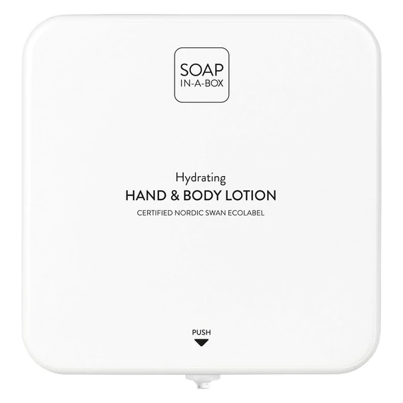 Soap-In-A-Box fényes fehér kéz- és testápoló adagoló