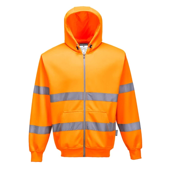 Hi-Vis zippzáros pulóver Orange