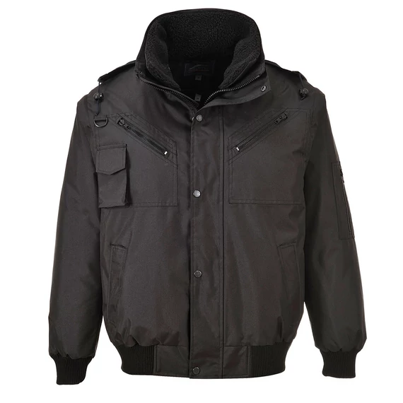 3 az 1-ben bomber kabát Black