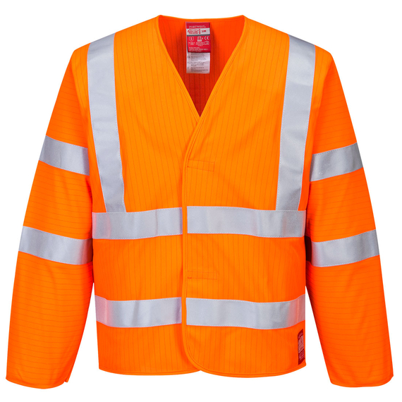 Jól láthatósági antisztatikus kabát - Lángálló Orange