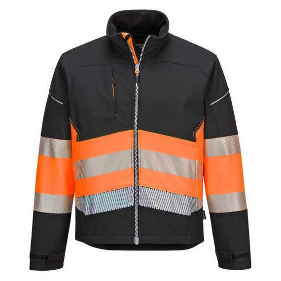 PW3 Hi-Vis Class 1 Softshell kabát BkOrr
