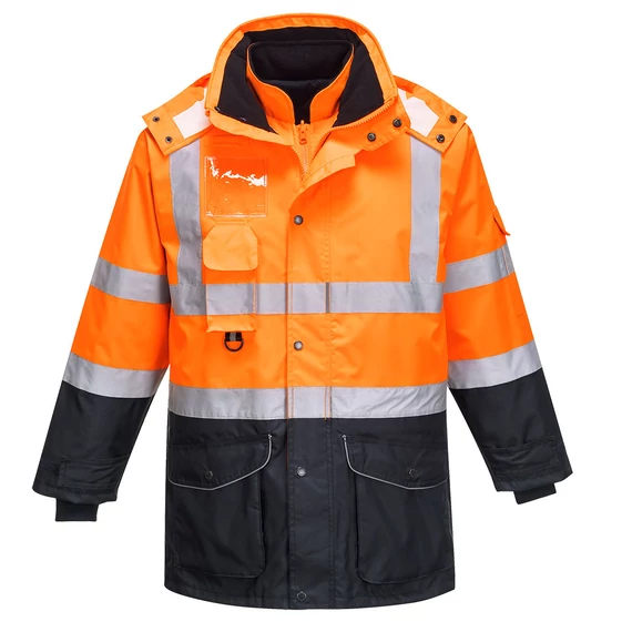 Hi-Vis 7 az 1-ben kontraszt Traffic kabát OrNa