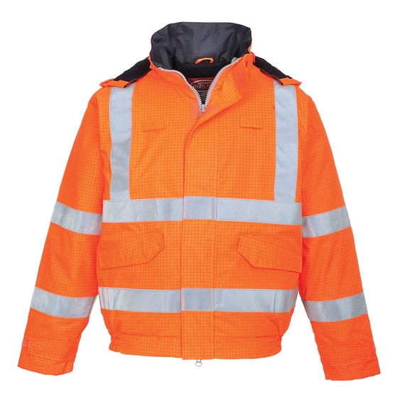 Bizflame Rain Hi-Vis Antistatic FR bomber kabát Orange