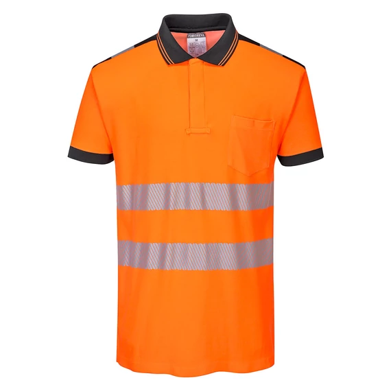 PW3 Hi-Vis pólóing S/S OrBk