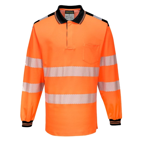 PW3 Hi-Vis hosszú ujjú pólóing OrBk