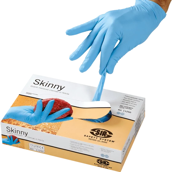 Skinny, nitril egyszerhasználatos kesztyű - 100db/doboz