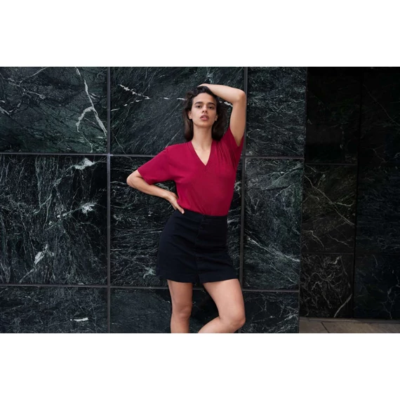 Unisex fine jersey v-nyakú póló