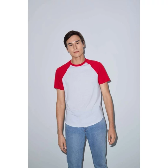 Unisex poly-cotton rövid ujjúraglán póló