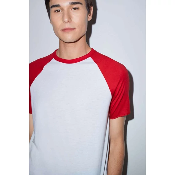 Unisex poly-cotton rövid ujjúraglán póló