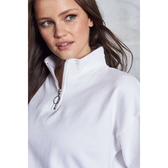 Women's cropped 1/4 zip sweat