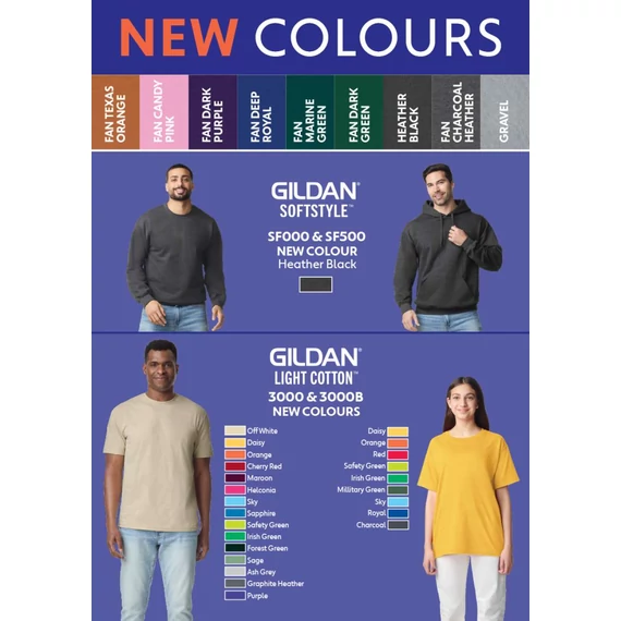 Gildan style & color guide 2026