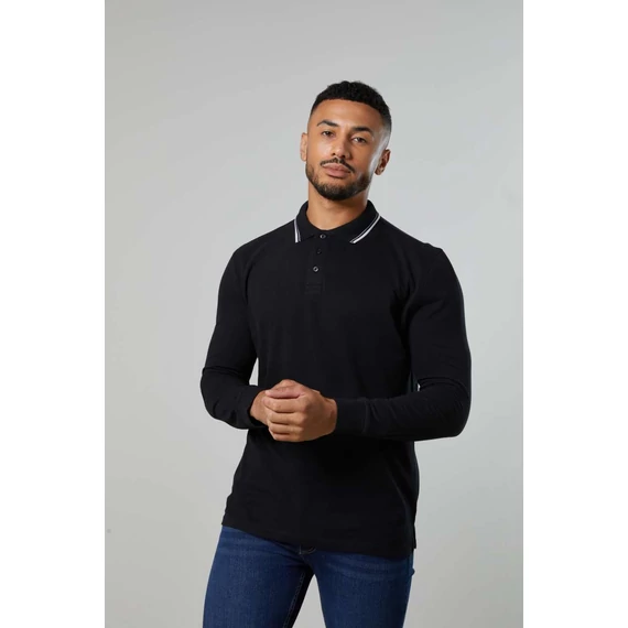 Long sleeve tipped 100 polo