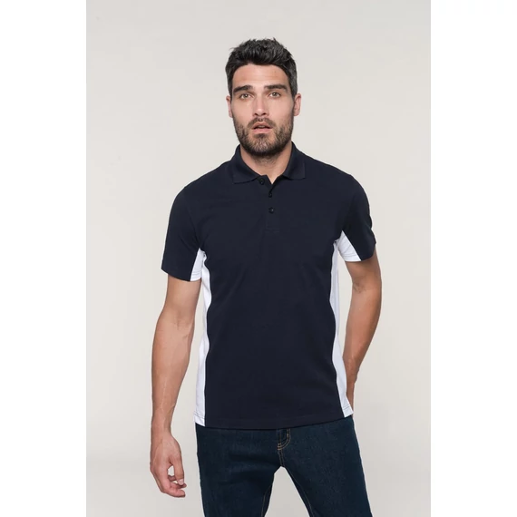 Flag - short-sleeved two-tone polo shirt