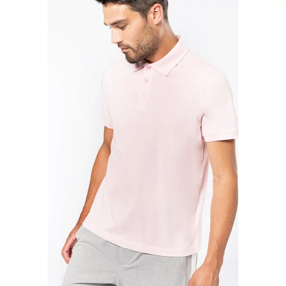 Men's short-sleeved piqué polo shirt