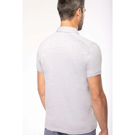 Men's short sleeved jersey polo shirt