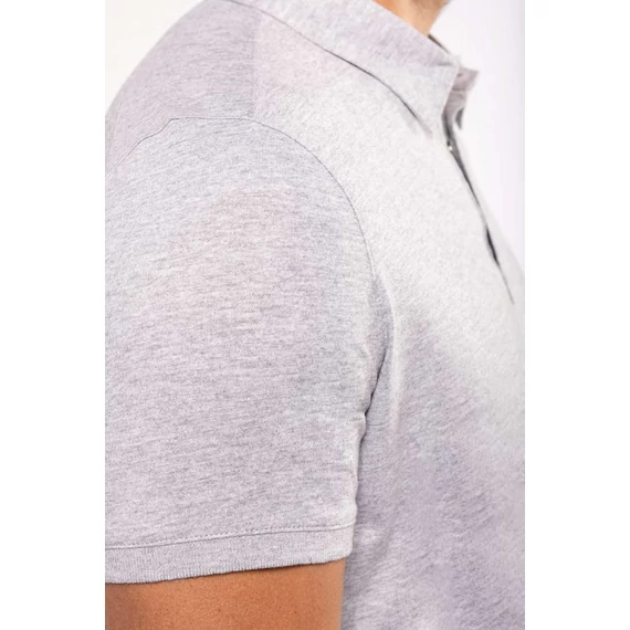 Men's short sleeved jersey polo shirt