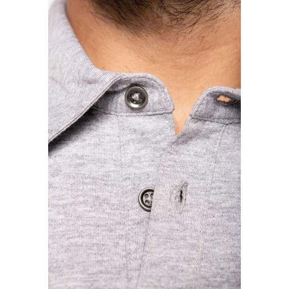 Men's short sleeved jersey polo shirt
