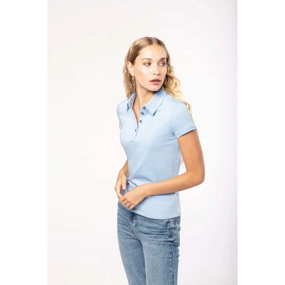 Ladies' short sleeved jersey polo shirt