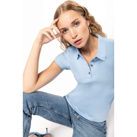 Ladies' short sleeved jersey polo shirt