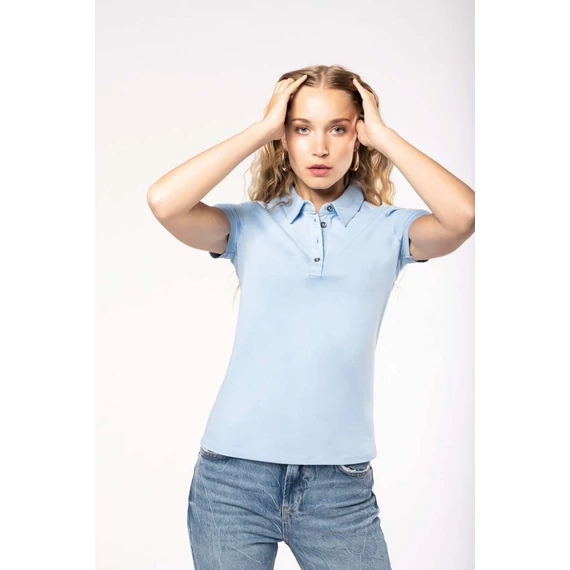 Ladies' short sleeved jersey polo shirt